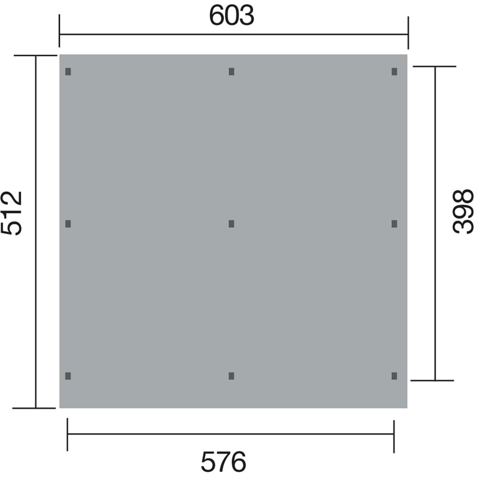 weka Doppelcarport "618 Gr.1" Massivholz 270 cm braun