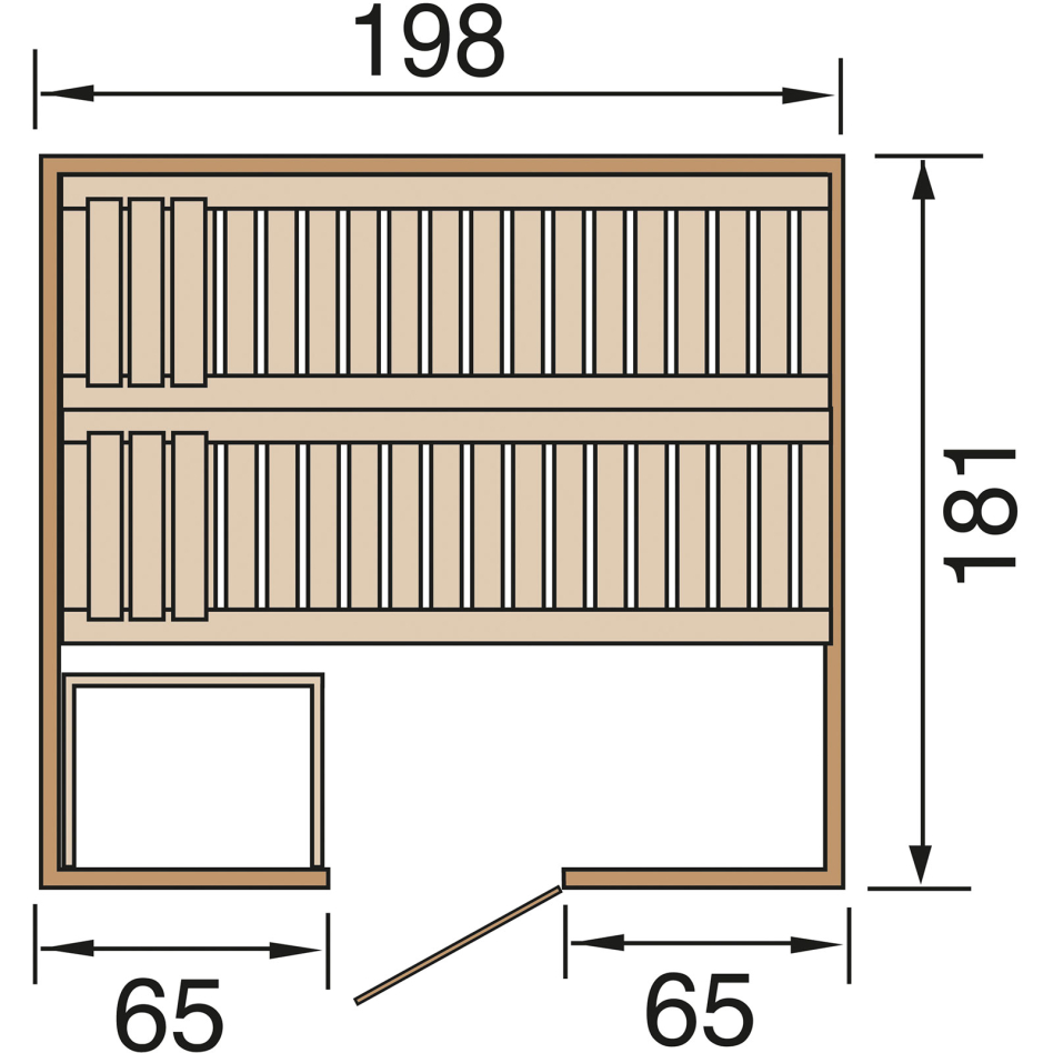 weka Sauna "Bergen" ohne Ofen