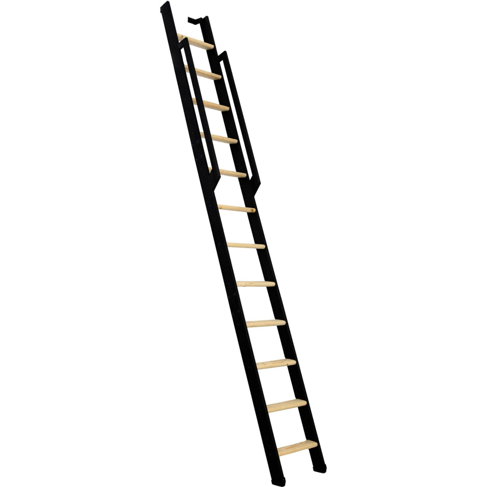 Minka Wangentreppe Strong schwarz Raumspartreppe, 12 Stufen, Fichte