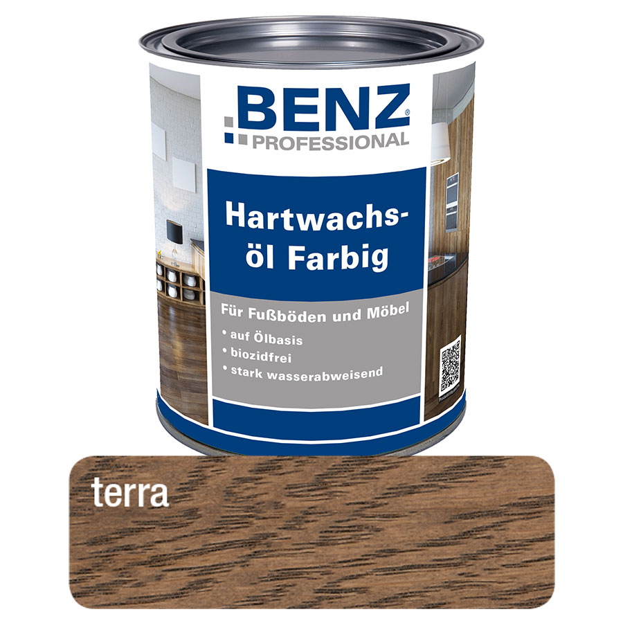 BENZ PROFESSIONAL Hartwachsöl farbig, 0,75 l, Terra
