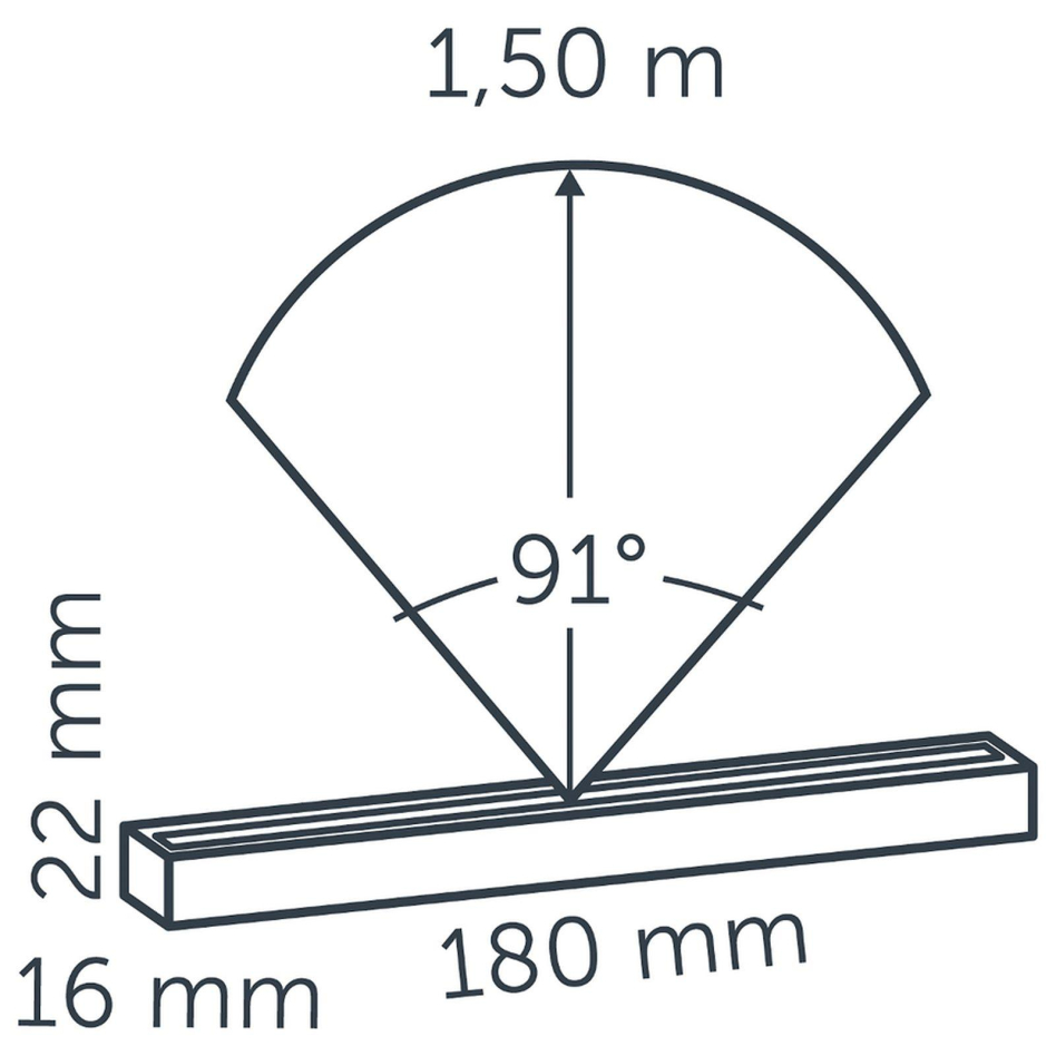 TraumGarten Licht Réglette lumineuse horizontale, p.ex. pour escaliers, 18 cm
