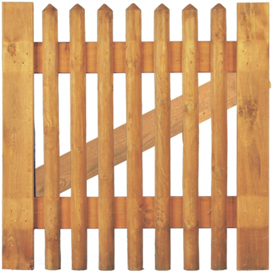 T&J Vorgartenzaun Senkrechtzaun Tor, 100x100 cm Image