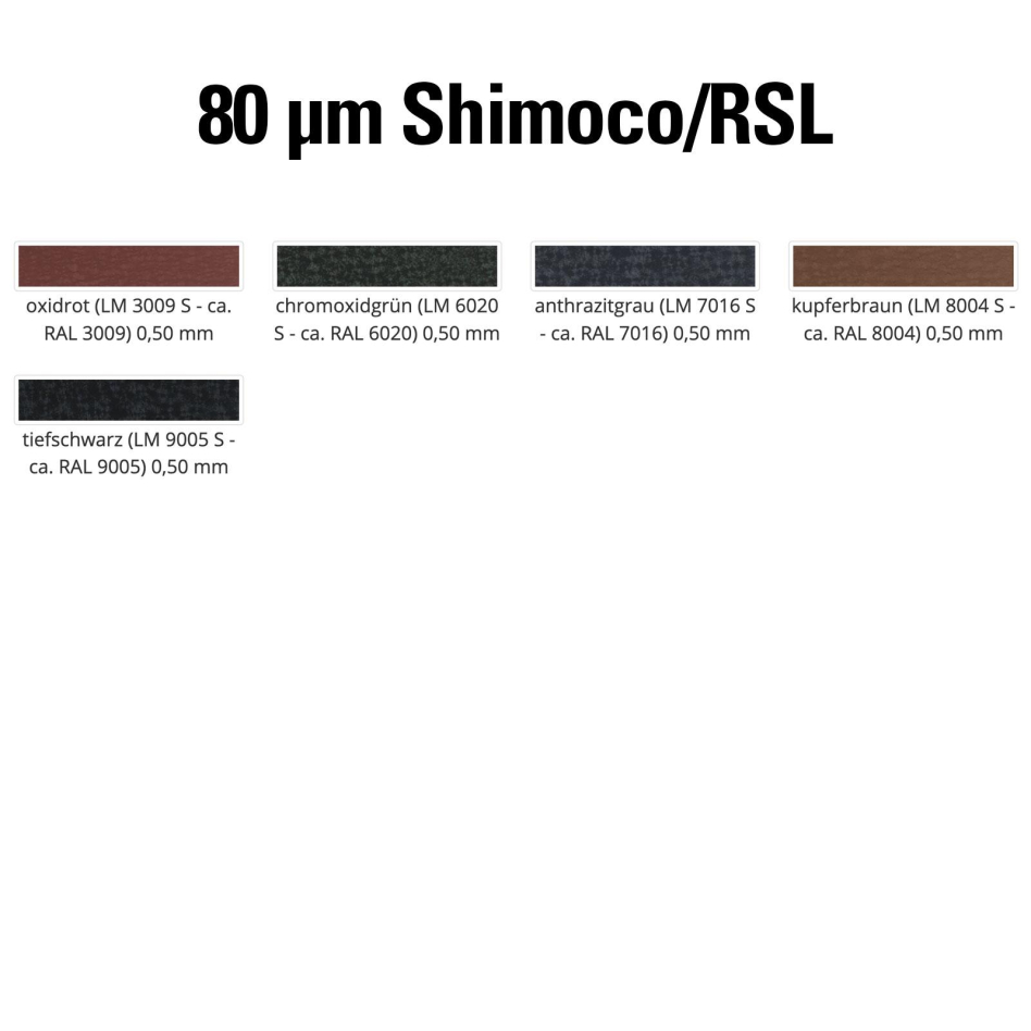 Luxmetall Firstendscheibe Stahl, 80 my Shimoco/RSL