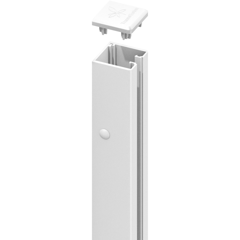 TraumGarten Sichtschutzzaun SYSTEM U-Klemmprofil weiß, 105 cm