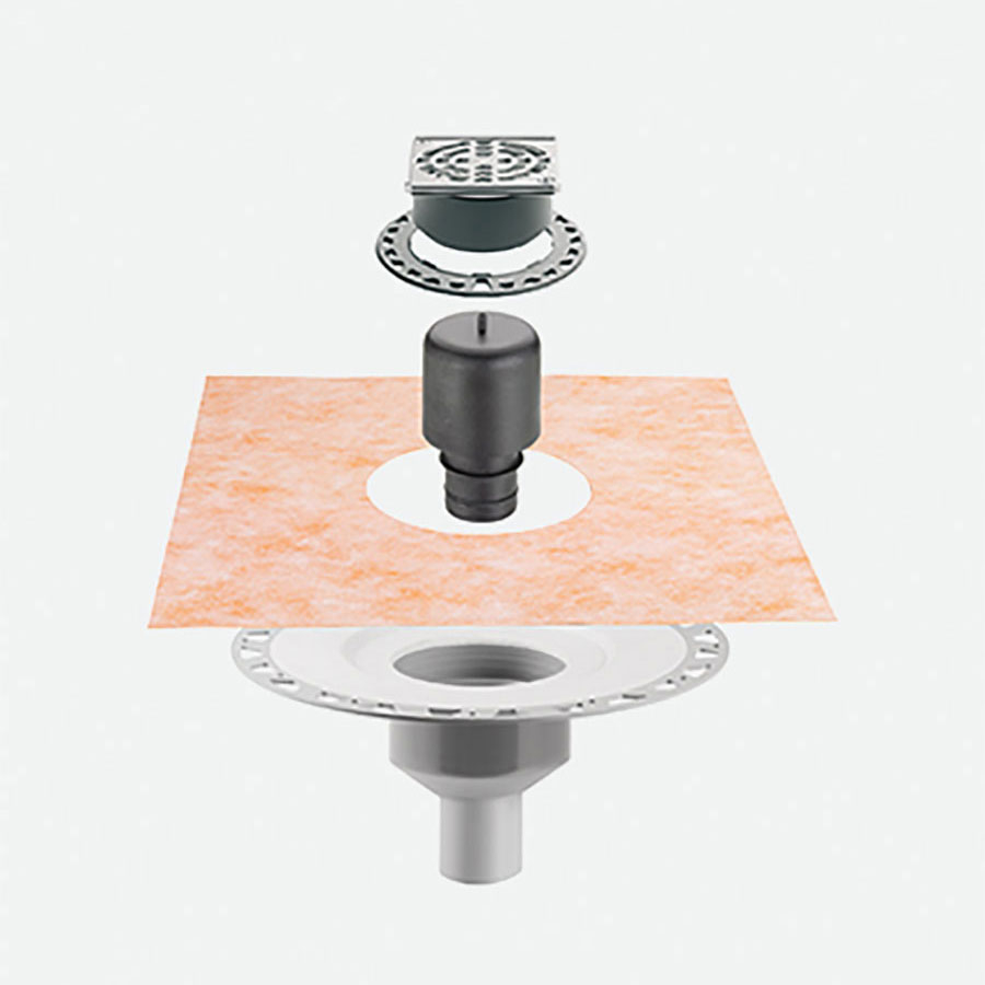 Schlüter-KERDI DRAIN V50 Entwässerungset, Edelstahl-Abdeckrost