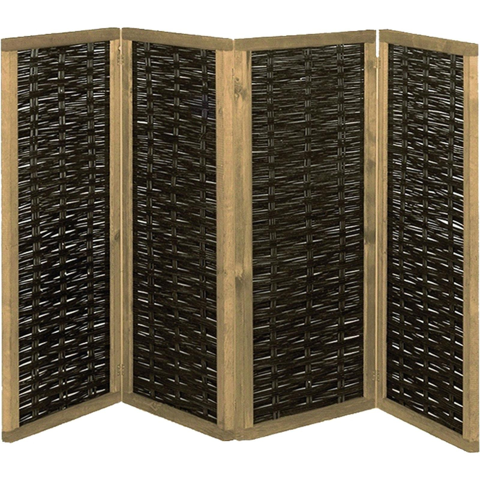 Paravent en osier T&J PAULINA, 240x160 cm (4x60x160 cm)