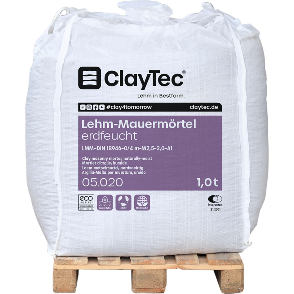 ClayTec Lehm-Mauermörtel, 1000 kg (Bigbag)