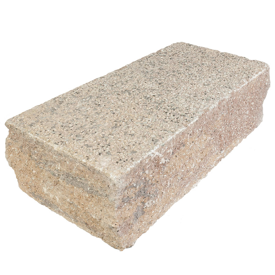 EHL Gartenmauer Mauersystem BossAntik naturbraun-nuanciert Mauersteine, Anfangs-/Endstein (50x25 cm)