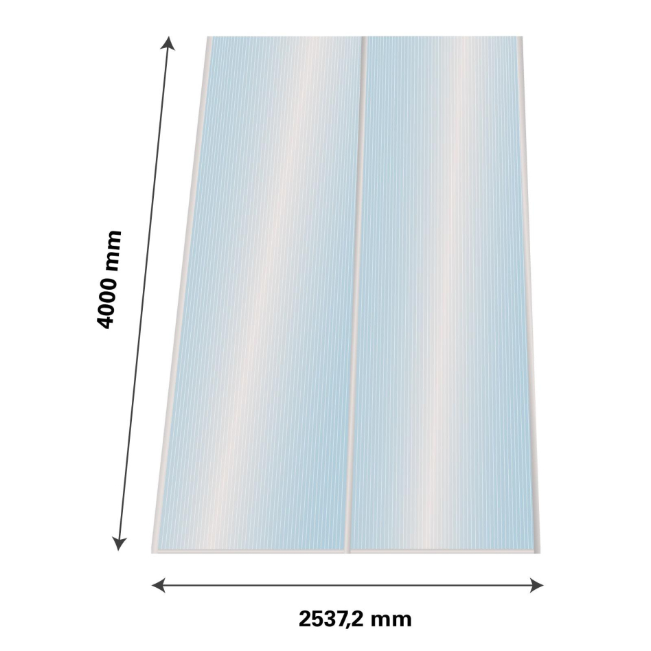 Lexan Thermoclear Plus Stegplatten Sets Polycarbonatplatte klar 16 mm, 4 m, 1200 mm breite Stegplatten,2,54 m