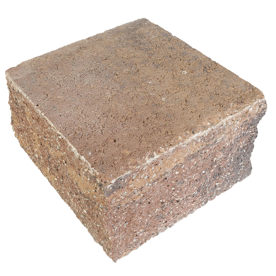 EHL Gartenmauer Mauersystem BossIntak Mauersteine naturbraun-nuanciert, 1/2 Anfangs-/Endstein (25x25 cm)