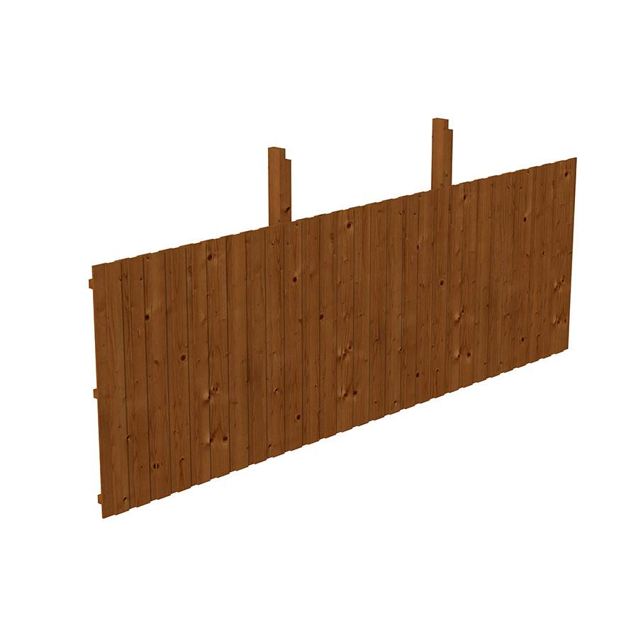 Skan Holz Rückwand Leimholz für Doppelcarport für Durchfahrt bis 550cm Nussbaum, 550x180 cm