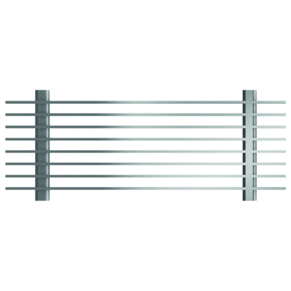 Grille à barres longitudinales ACO pour caisson de ventilation en acier inoxydable, 1500x150 mm, grille à barres longitudinales