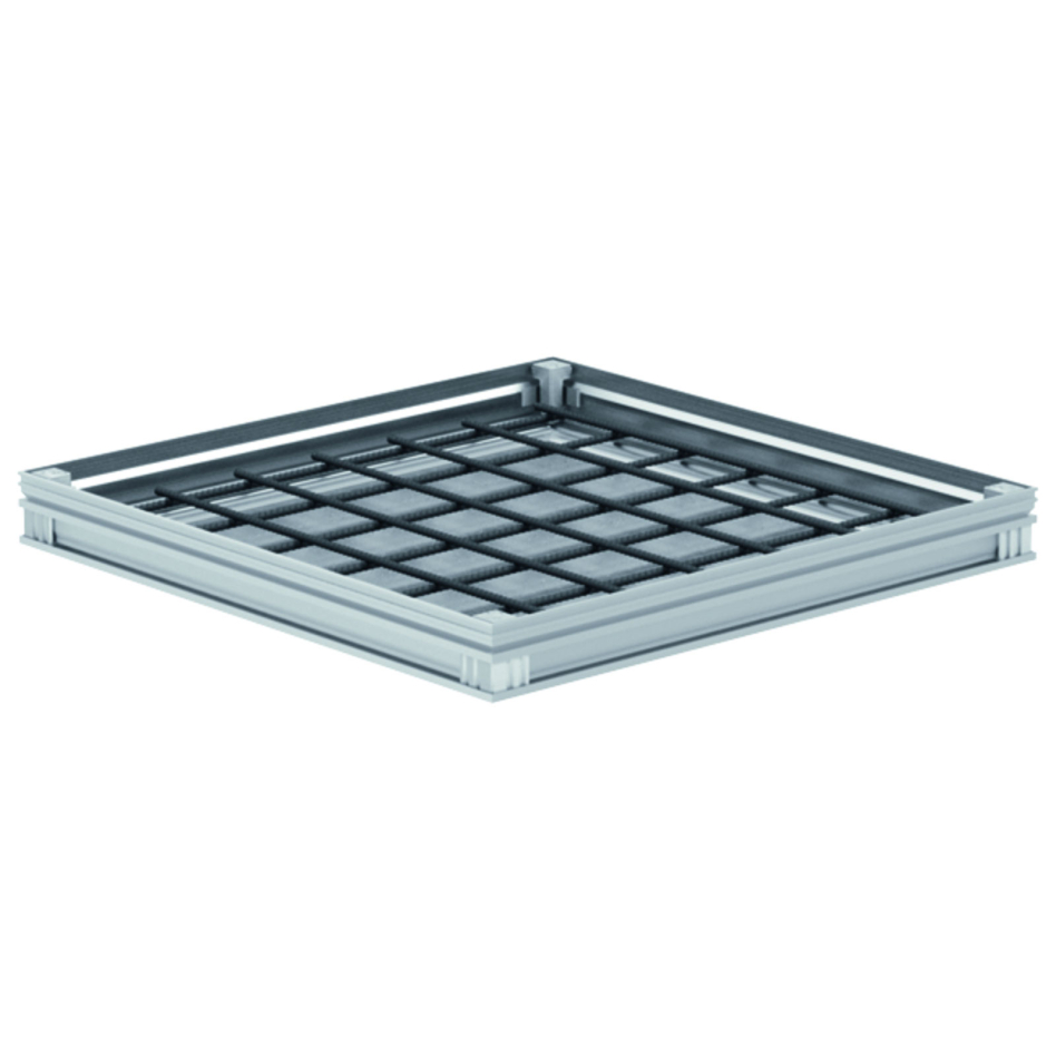 Couverture de puits de lumière ACO Accesss Cover Uniface 2.0, Aluminium, 450x450 mm,70 mm,carré,M 125 (12,5 to)