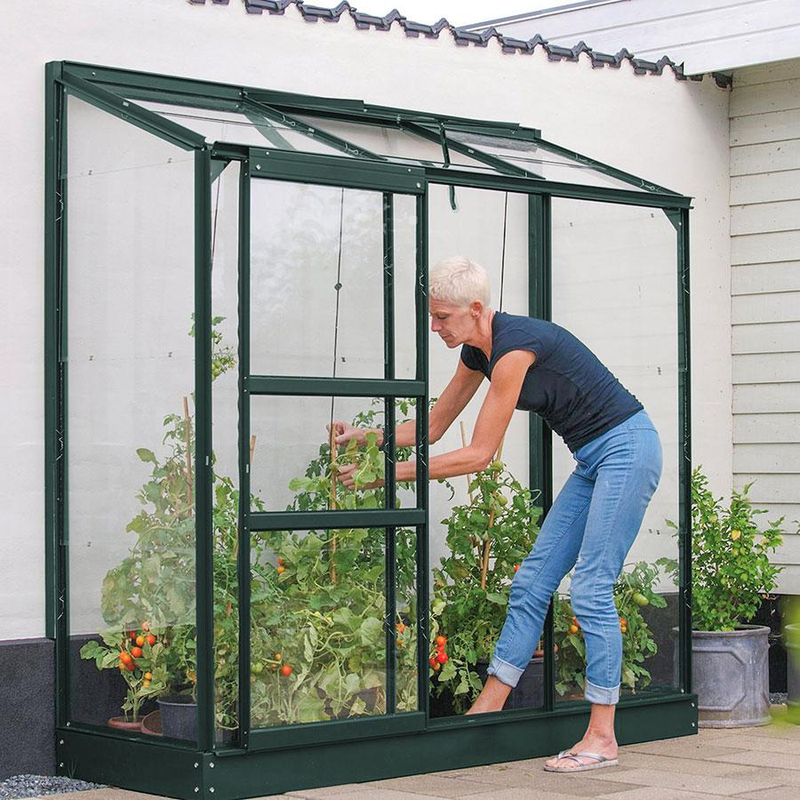Vitavia Anlehngewächshaus Styx Tomatenhaus Smaragd, 3 mm, 69x193x182 cm (LxBxH),ESG (Einscheibensicherheitsglas, kristallklar) Image