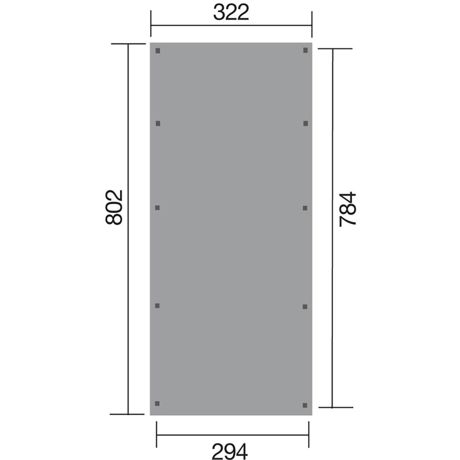 weka Einzelcarport "617 Gr.3" Massivholz 270 cm braun
