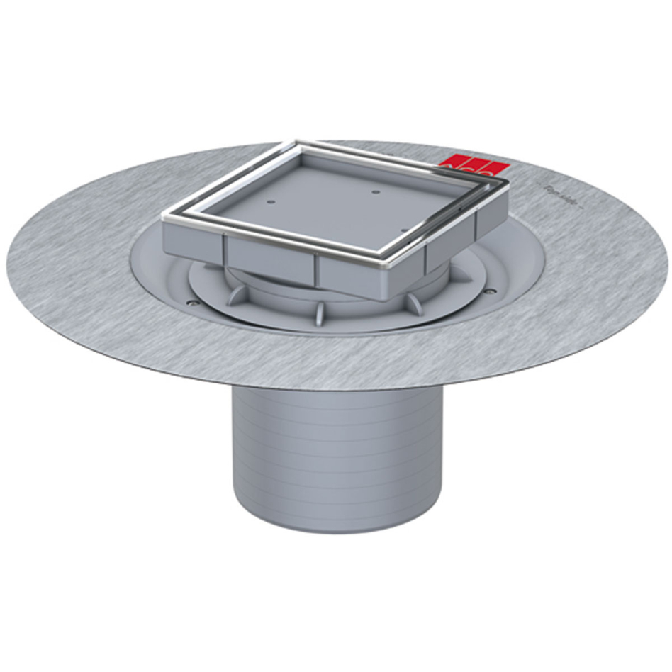 Rehausse siphon de sol ACO, carrelable, avec tissu de soie