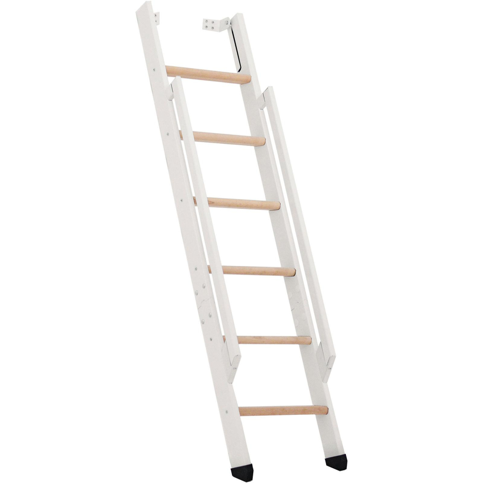 Minka Wangentreppe Strong weiß Raumspartreppe, 6 Stufen, Buche