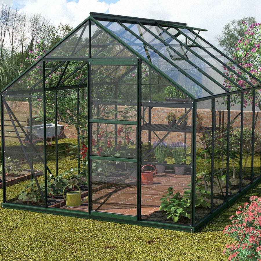 Vitavia Gewächshaus Merkur Tomatenhaus Smaragd, 4 mm, 383x257x232 cm (LxBxH),HKP (Hohlkammerplatten)