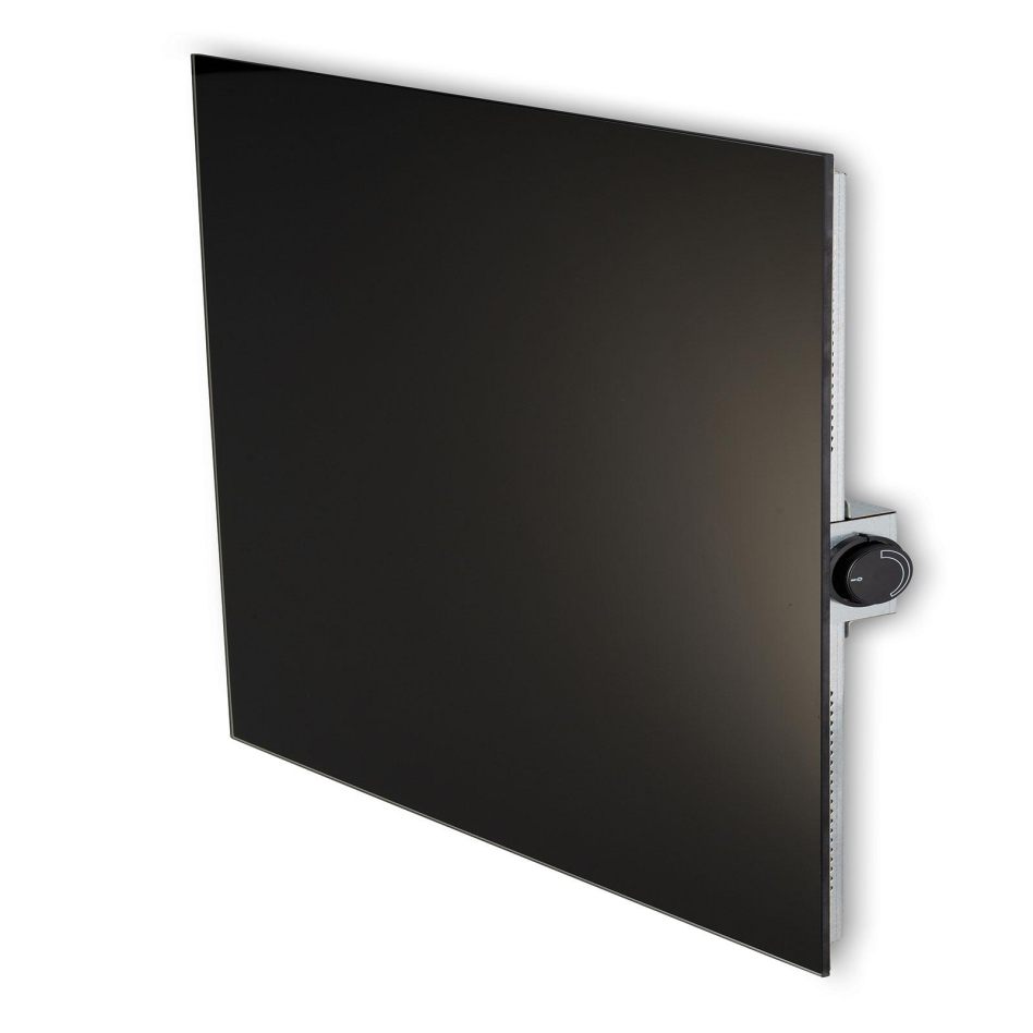 Jollytherm Infrarotheizung mit ESG Glas für Wand und Decke schwarz 400 W / 1200 W, 60x60 cm (440 W)