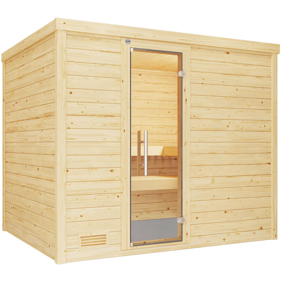 weka Sauna "Bergen" Set, 7,5 kW Bio-Ofen mit digitaler Steuerung