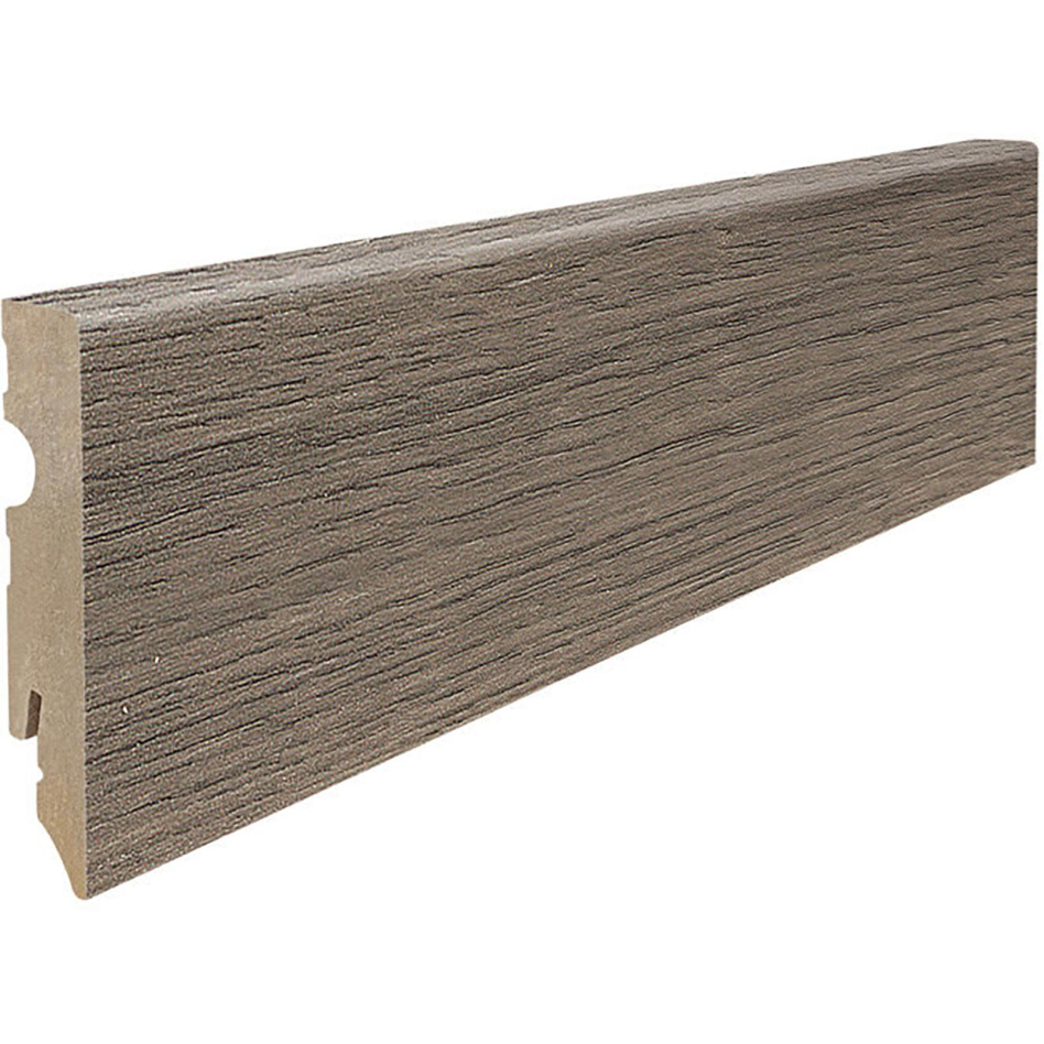 HARO Stecksockelleiste Cube Eiche Eleganza antikgrau Fußleisten, 2200x15x80 mm