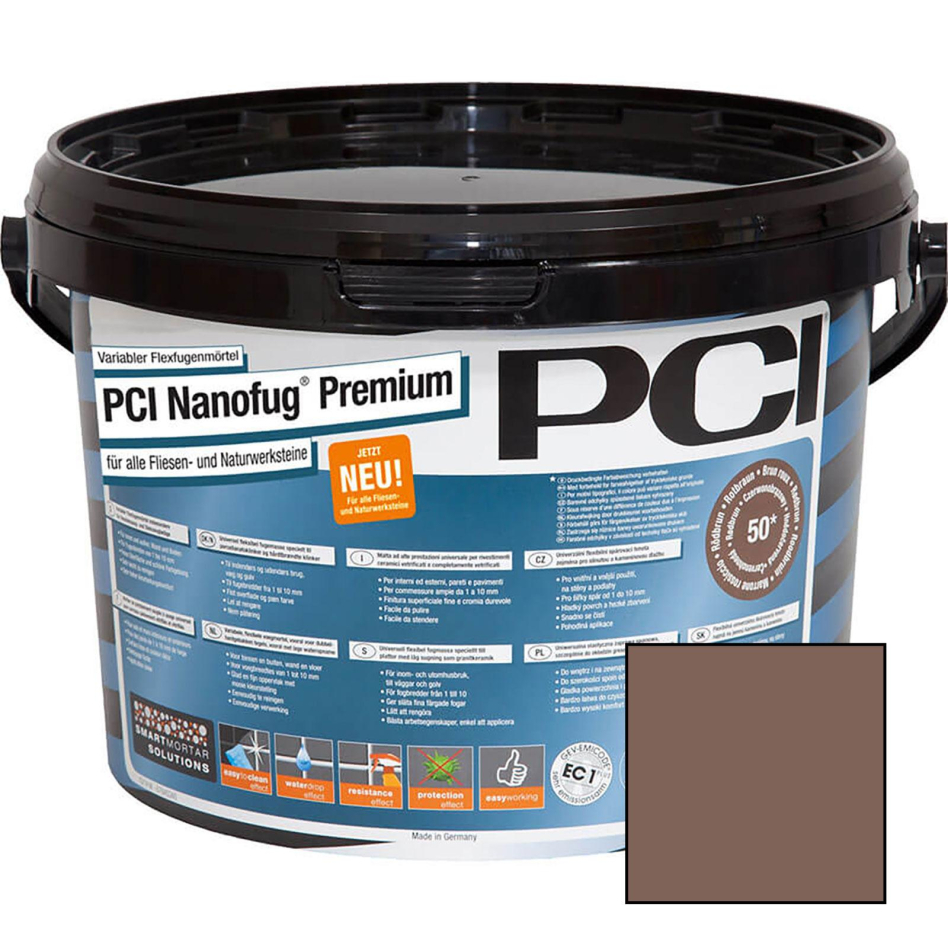 PCI Nanofug Premium Variabler Flexfugenmörtel, 5 kg, Mittelbraun (Nr.05)