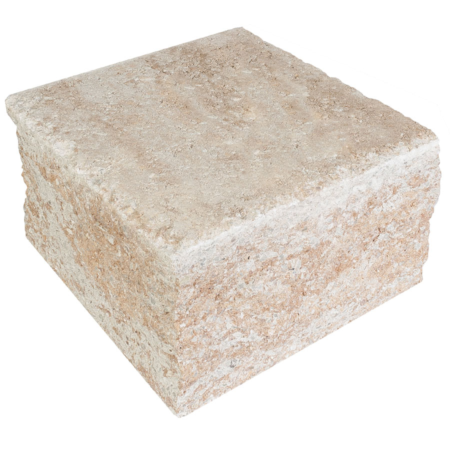 EHL Gartenmauer Mauersystem BossIntak Mauersteine sandstein-gelb, 1/2 Anfangs-/Endstein (25x25 cm)