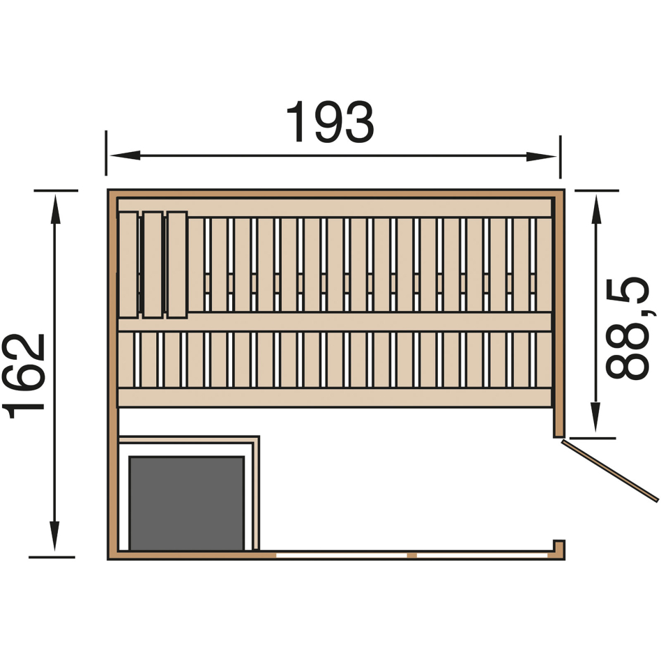 weka Sauna "Kemi Panorama" 7,5 kW Ofen mit ext. Steuerung