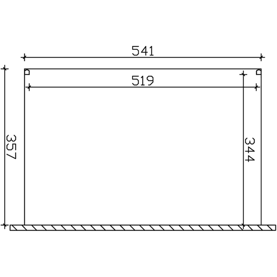 Skan Holz Terrassenüberdachung Genua Terrassendach, 541x357 cm, Anthrazit