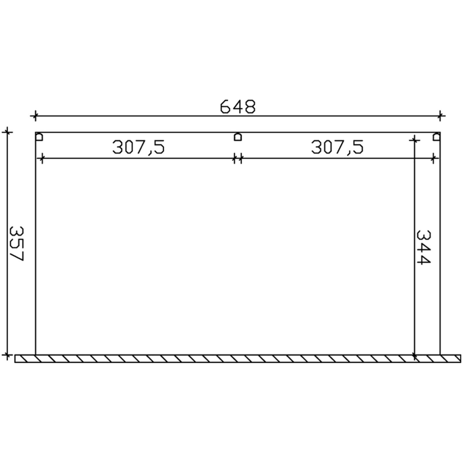 Skanholz Terrassendach "Monza" BxT: 648x357