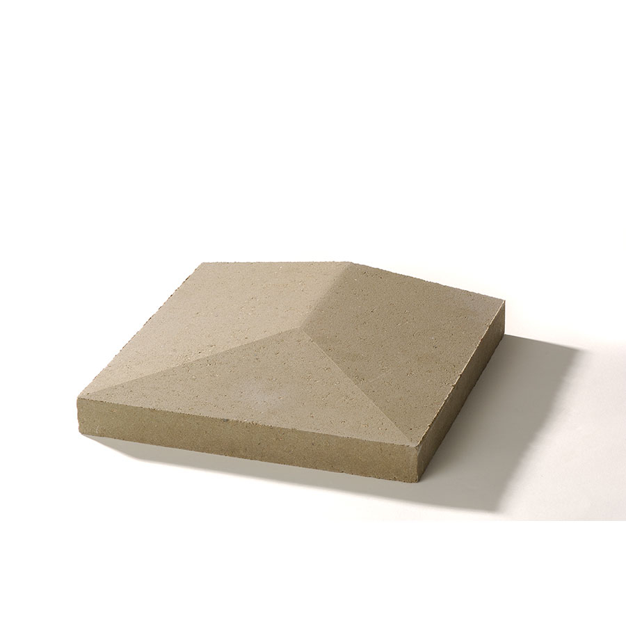 WESERWABEN Mauerabdeckung Endabdeckung Satteldach Naturgrau, 35x35 cm
