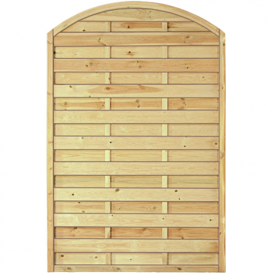 T&J Sichtschutzzaun Maxi Bogen Sichtschutz Lamellenzaun, 120x180/160 cm Image