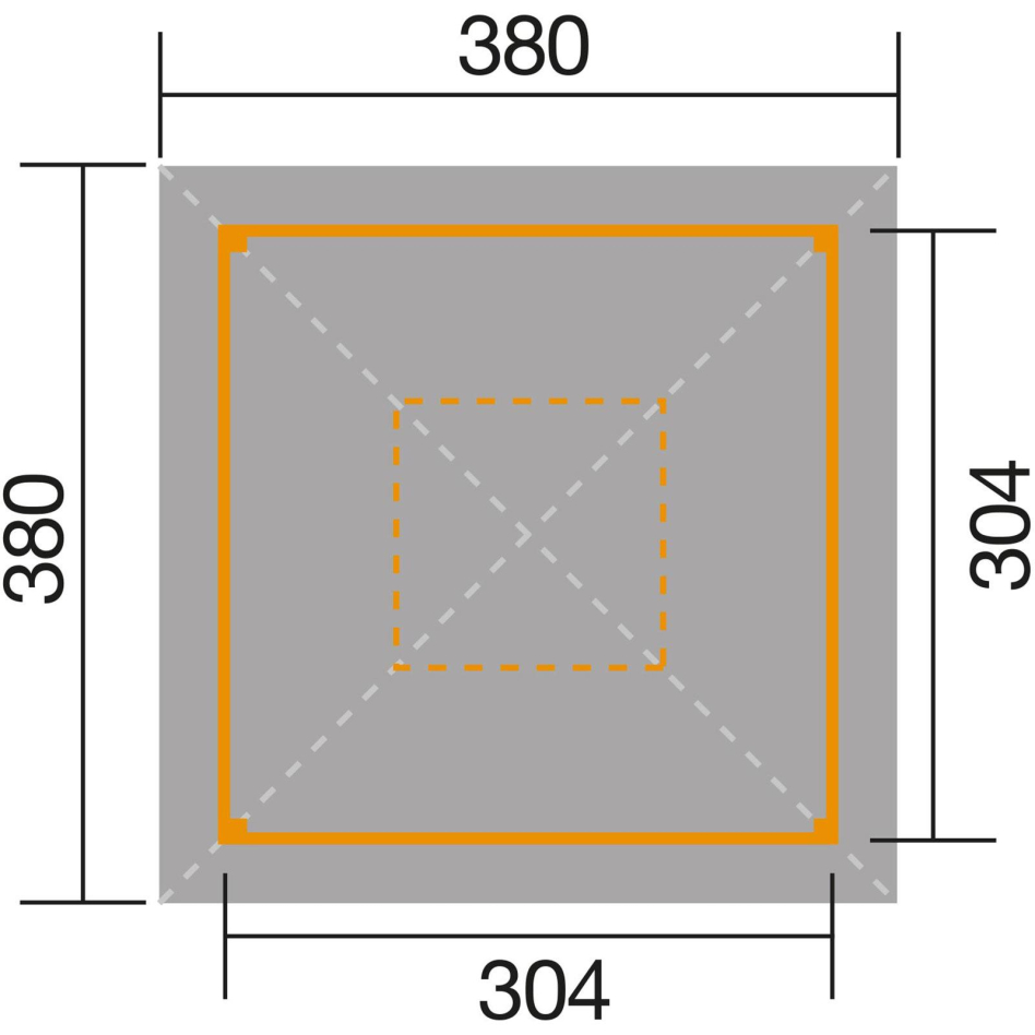 weka Pavillon "Paradies 2" BxT: 380x380 cm