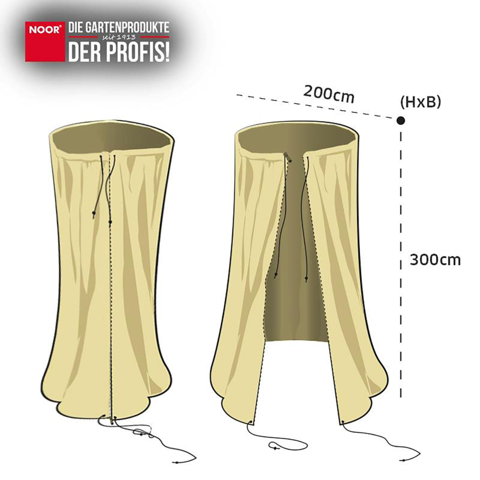Housse thermique de protection hivernale NOOR Bivouac avec fermeture éclair et 2 cordons de serrage, 2x3 m