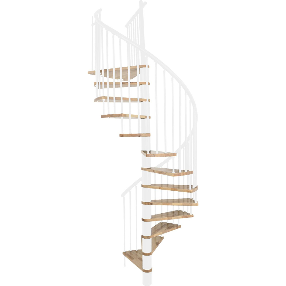 Minka escalier colimaçon Spiral Effect blanc escalier en spirale, 140 cm, Chêne,laqué