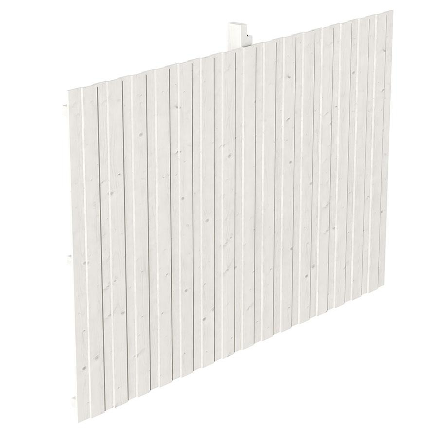 Skan Holz Rückwand Leimholz für Einzelcarport für Durchfahrt bis 341cm Weiß, 341x220 cm