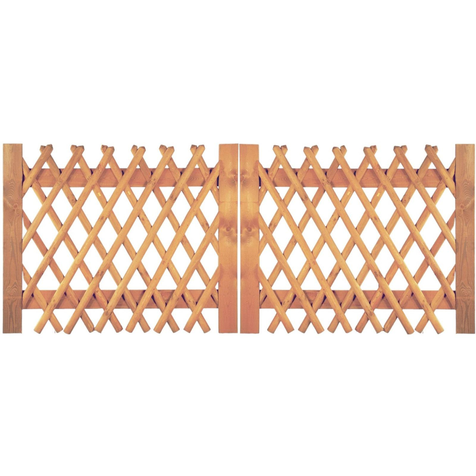 Clôture de jardin T&J clôture de chasseur porte double, 300x120 cm