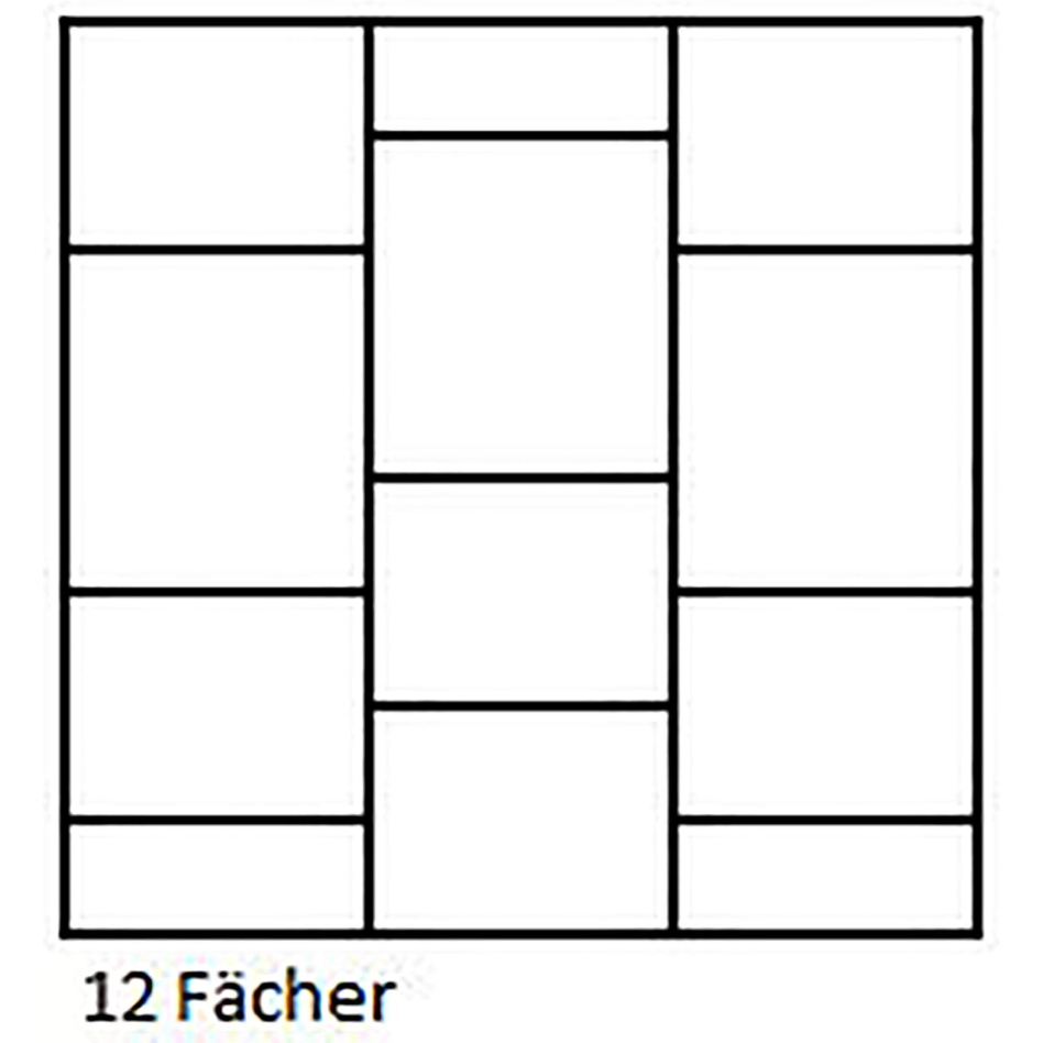 Wellker Schubladeneinteilung Montagewagen, 12 Fächer, 60 mm