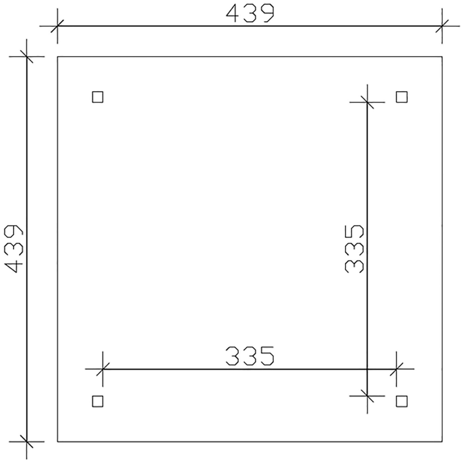 SKAN HOLZ Pavillon 'Cannes 2' fichte natur 439 x 439 cm