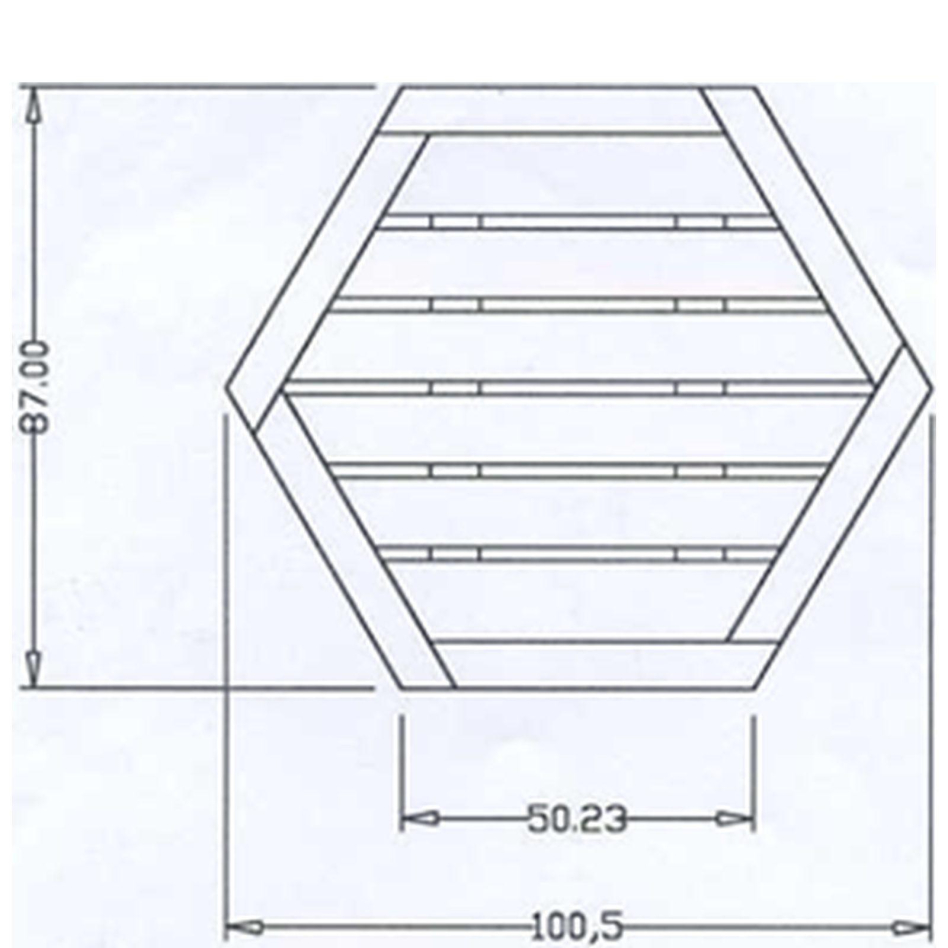 Bac hexagone bois résineux TraumGarten ANNA, 100 cm (130l)