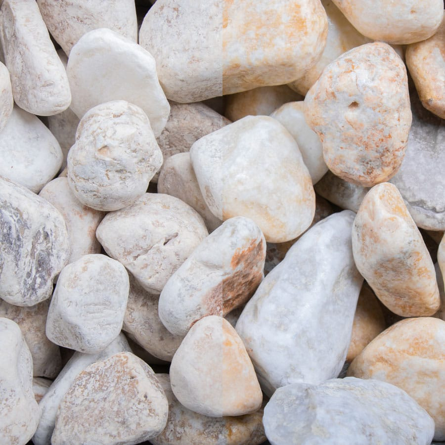 Ziersplitt Kristall Gelb getrommelt, 1000 kg (Bigbag), 20-50 mm