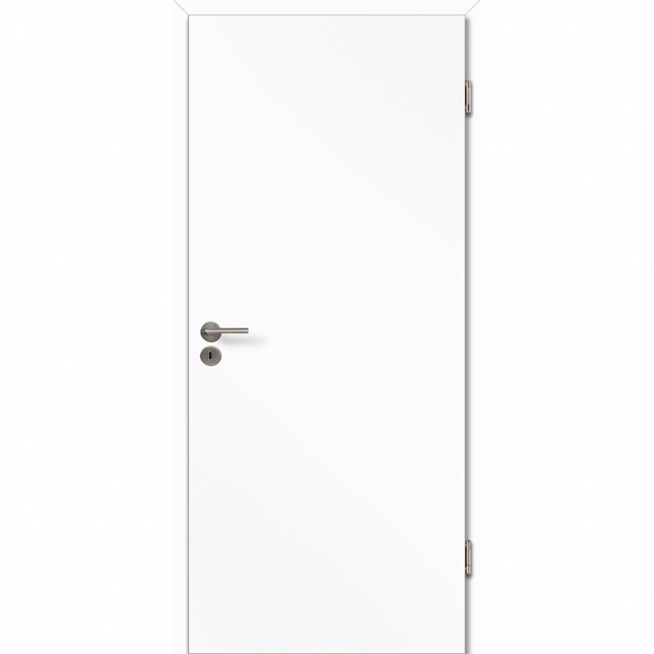 Kilsgaard Zimmertür Weiß lackiert Lamikor Typ 43/00 Rundkante, DIN Rechts, 985x2110 mm