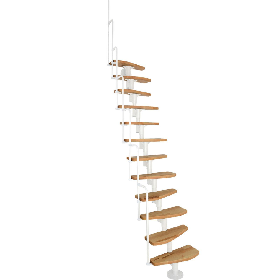 Minka escalier compact Monaco blanc escalier gain de place, laqué