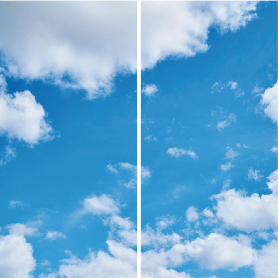 Panneau mural de douche Winwall en composite aluminium Nuages, Jeu de 2, 2500x1250 mm
