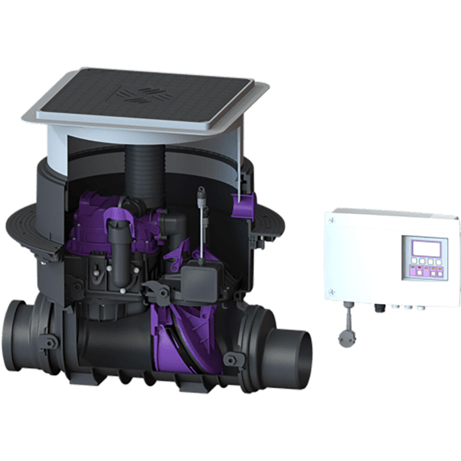 Clapet anti-retour KESSEL Pumpfix-F-confort, kit complèt, noir, DN 125