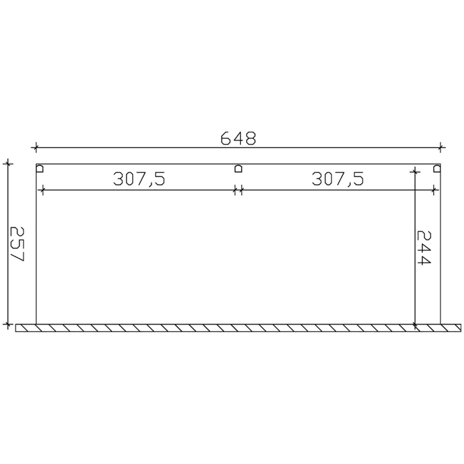 Skanholz Terrassendach "Monza" BxT: 648x257