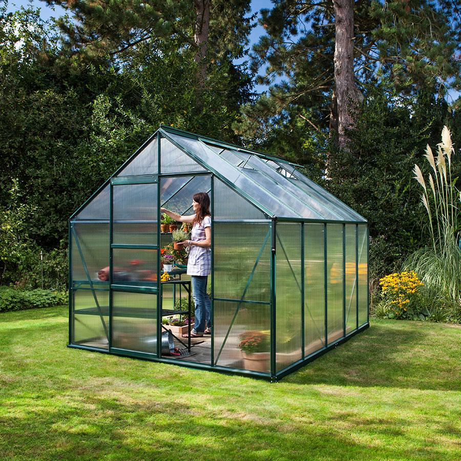 Vitavia Gewächshaus Merkur Tomatenhaus Smaragd, 4 mm, 321x257x232 cm (LxBxH),HKP (Hohlkammerplatten)