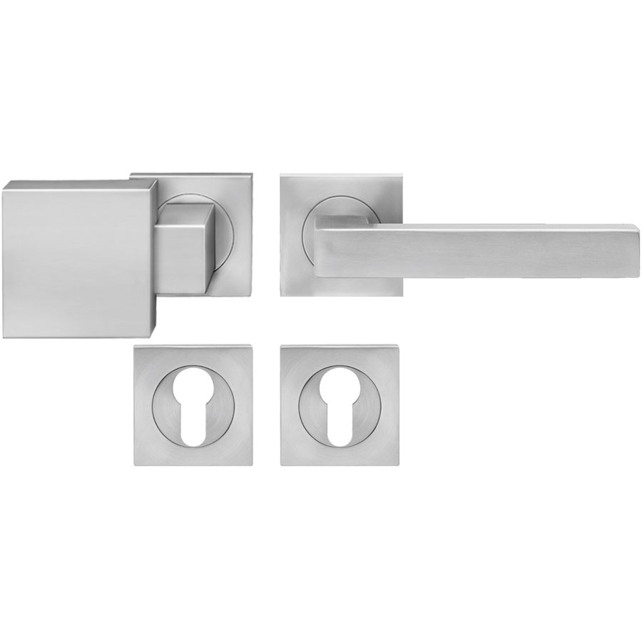 Karcher Wechselgarnitur Seattle ER46Q Edelstahl matt Türklinke, DIN rechts Image