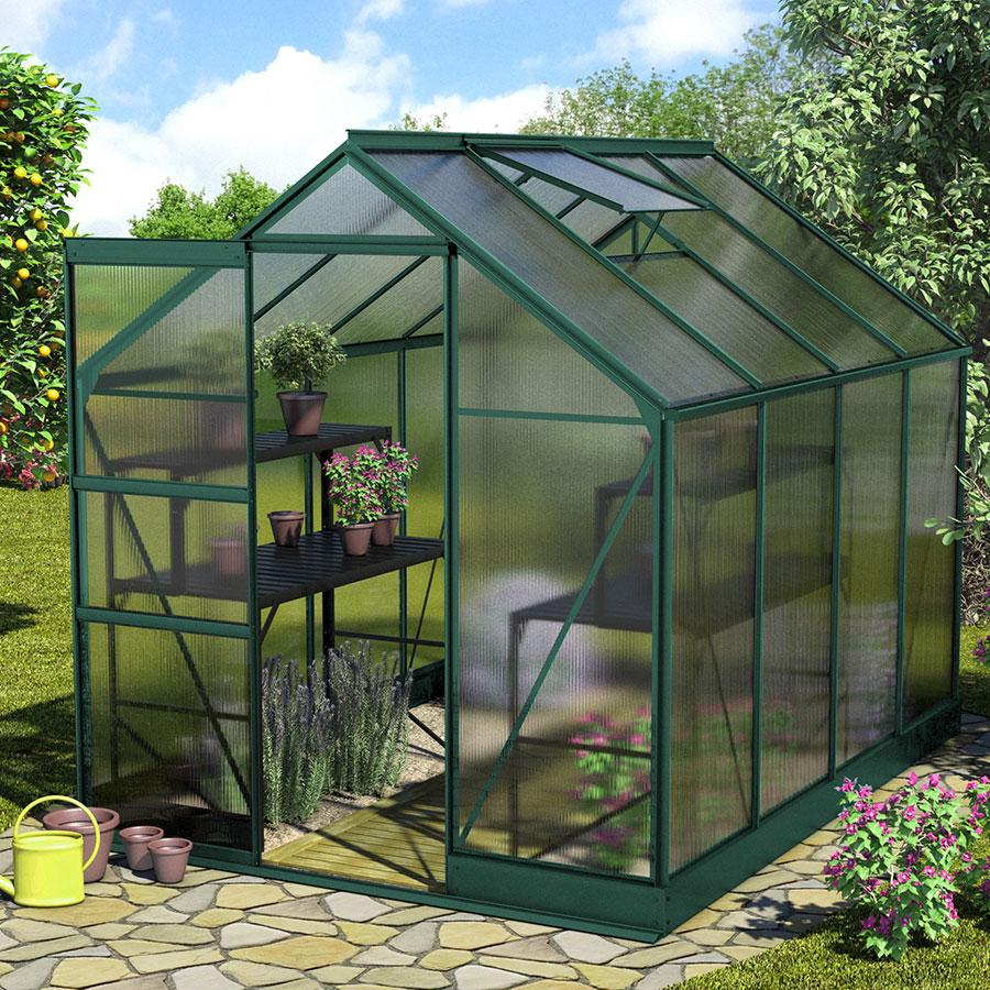 Vitavia Gewächshaus Apollo Tomatenhaus Smaragd, 4 mm, 261x195x207 cm (LxBxH)