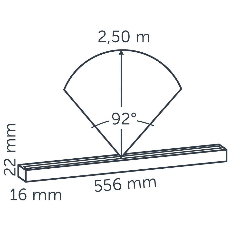 TraumGarten Licht Réglette lumineuse horizontale, p.ex. pour escaliers, 55 mm